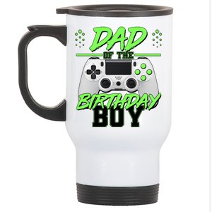 Dad Of The Birthday Boy Video Gamer Stainless Steel Travel Mug