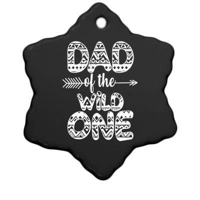 Dad Of The Wild One Ceramic Star Ornament