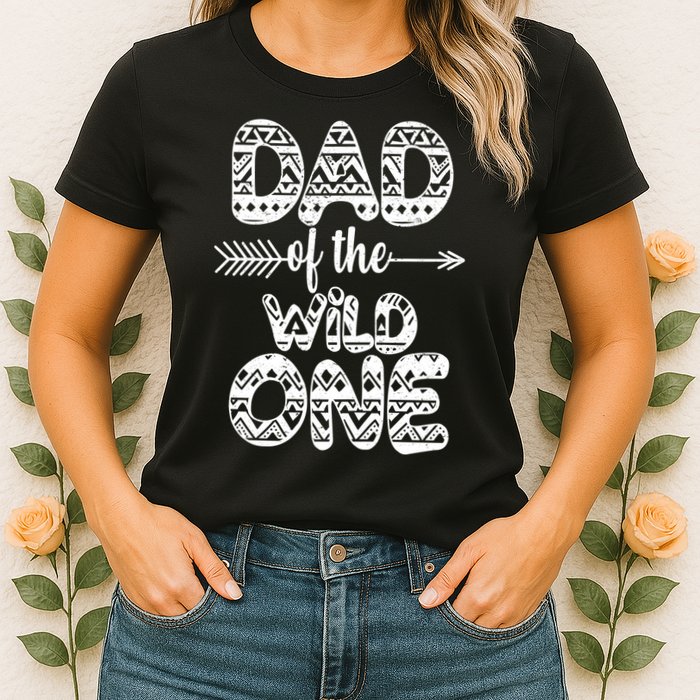 Dad Of The Wild One Womens T-Shirt