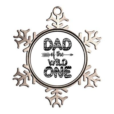 Dad Of The Wild One Metallic Star Ornament