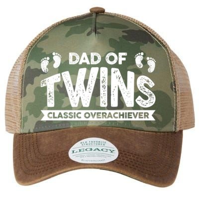 Dad Of Twins Classic Overachiever Legacy Tie Dye Trucker Hat