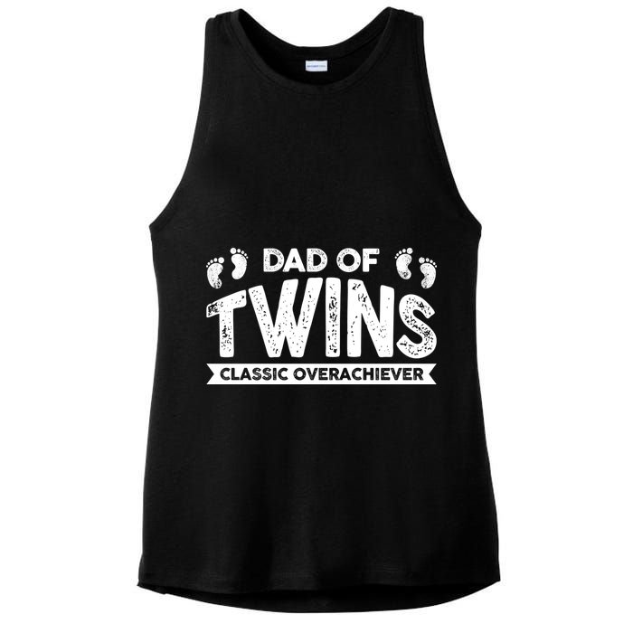 Dad Of Twins Classic Overachiever Ladies PosiCharge Tri-Blend Wicking Tank