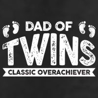Dad Of Twins Classic Overachiever Garment-Dyed Fleece Hoodie