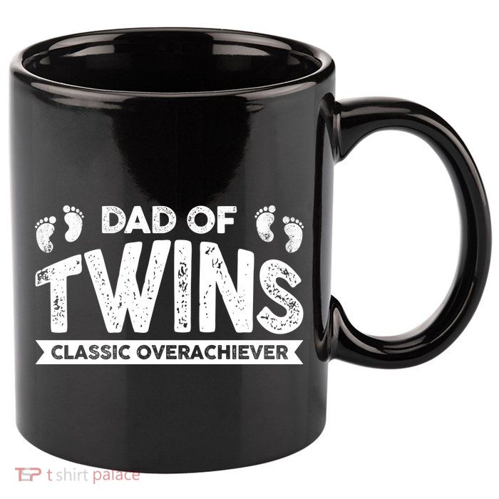 Dad Of Twins Classic Overachiever 11oz C Handle Ceramic Mug