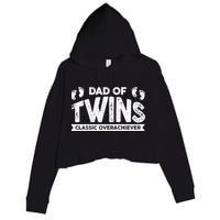 Dad Of Twins Classic Overachiever Crop Fleece Hoodie