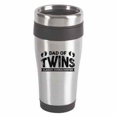 Dad Of Twins Classic Overachiever 16oz Travel Tumbler