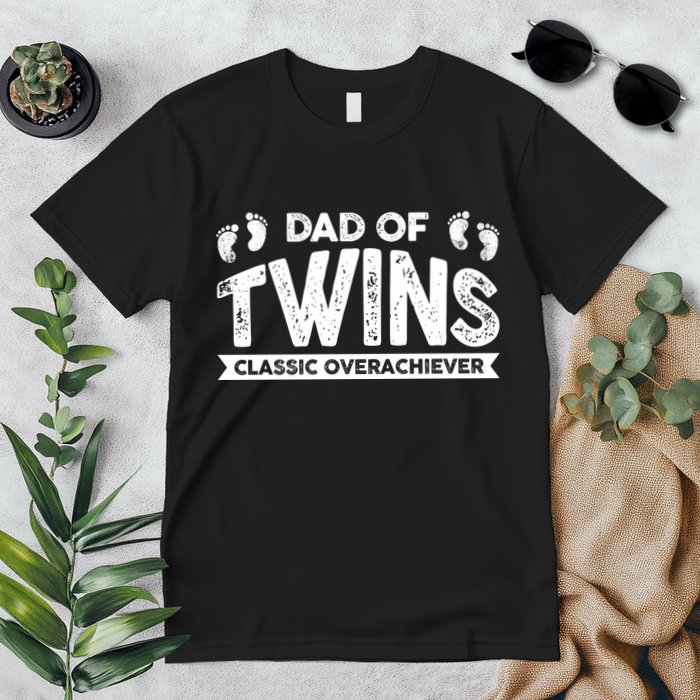Dad Of Twins Classic Overachiever Premium T-Shirt
