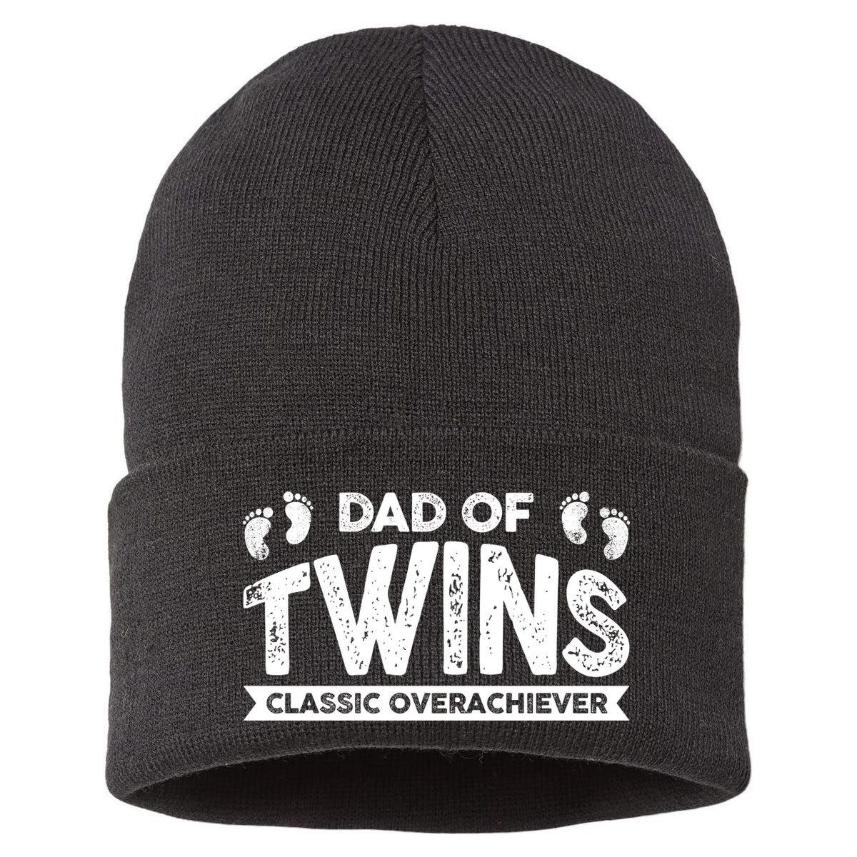 Dad Of Twins Classic Overachiever Sustainable Knit Beanie