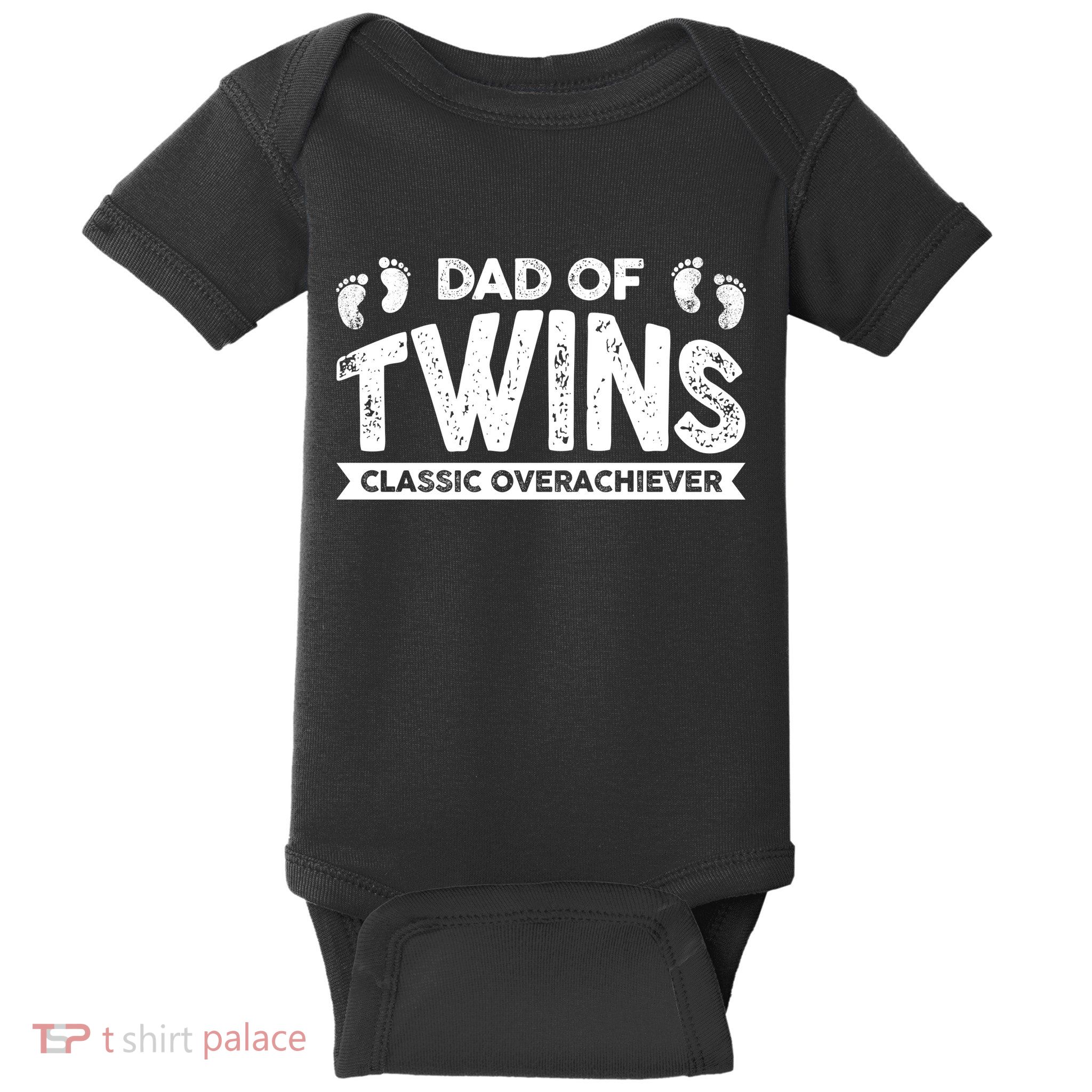 Dad Of Twins Classic Overachiever Baby Bodysuit