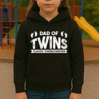 Dad Of Twins Classic Overachiever Kids Hoodie