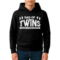 Dad Of Twins Classic Overachiever Kids Hoodie