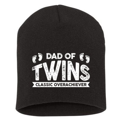 Dad Of Twins Classic Overachiever Short Acrylic Beanie