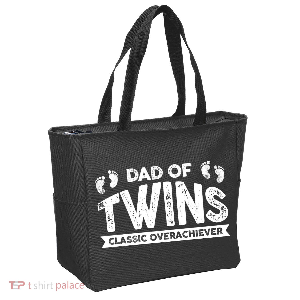 Dad Of Twins Classic Overachiever Zip Tote Bag