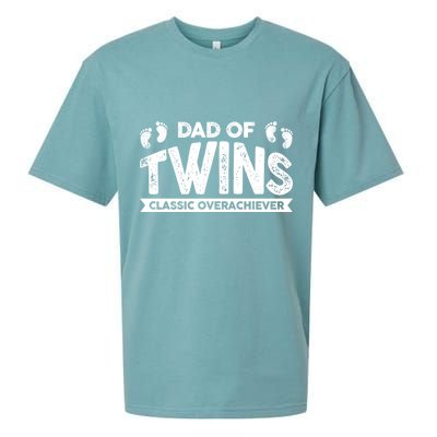 Dad Of Twins Classic Overachiever Sueded Cloud Jersey T-Shirt