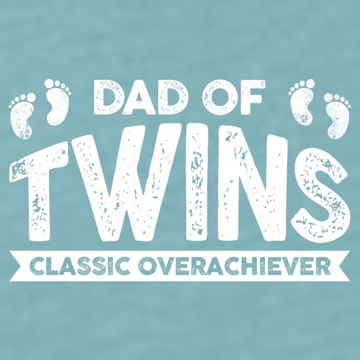 Dad Of Twins Classic Overachiever Sueded Cloud Jersey T-Shirt