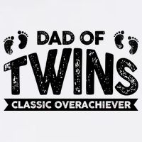Dad Of Twins Classic Overachiever Garment-Dyed Sweatshirt