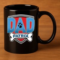 Dad Patrol 11oz C Handle Ceramic Mug