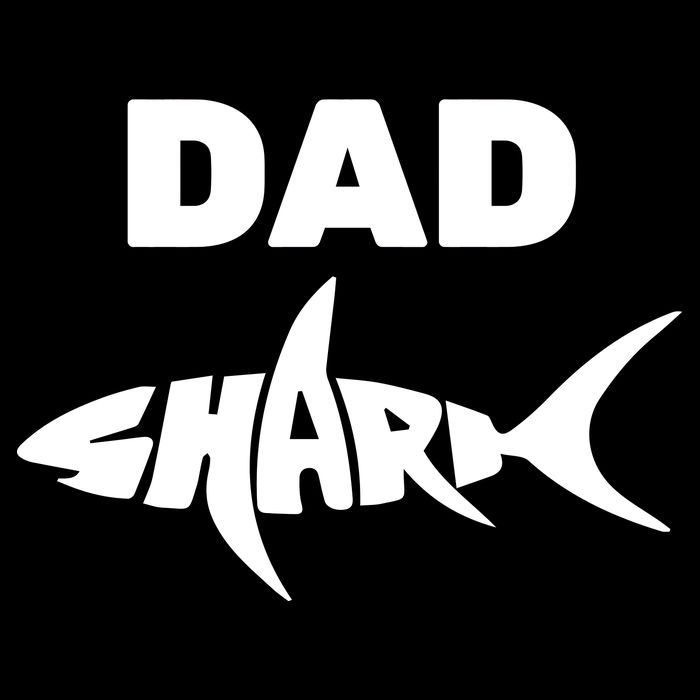 Dad Shark Cropped Pullover Crew