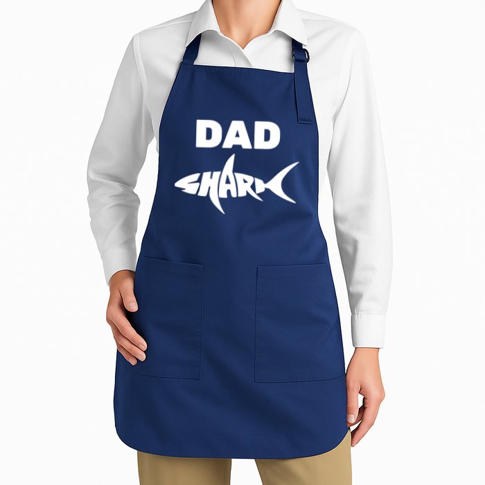 Dad Shark Full-Length Apron With Pockets