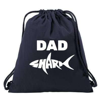 Dad Shark Drawstring Bag
