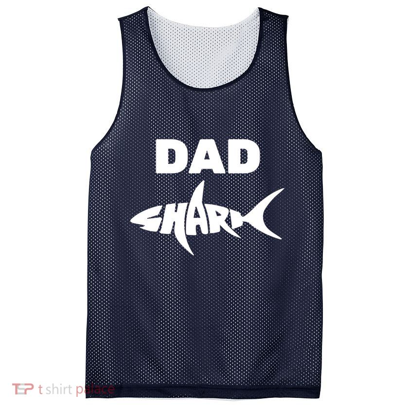 Dad Shark Mesh Reversible Basketball Jersey Tank