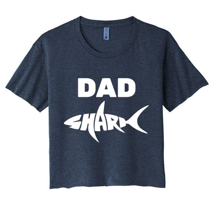 Dad Shark Women's Crop Top Tee