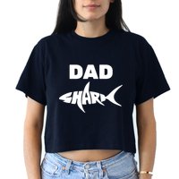 Dad Shark Women's Crop Top Tee
