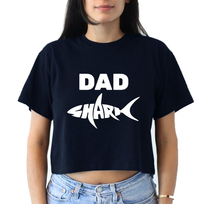Dad Shark Women's Crop Top Tee