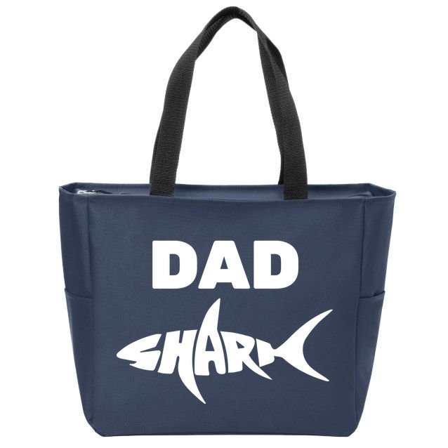 Dad Shark Zip Tote Bag