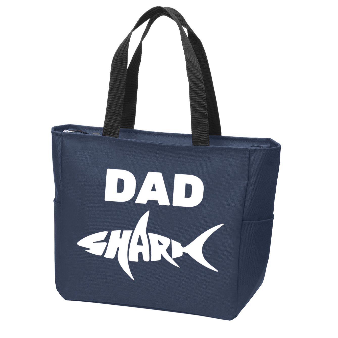 Dad Shark Zip Tote Bag