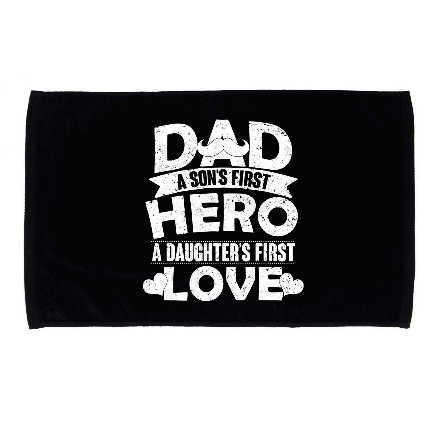 Dad Sons First Hero Daughter Fist Love Microfiber Hand Towel