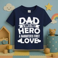 Dad Sons First Hero Daughter Fist Love Toddler T-Shirt