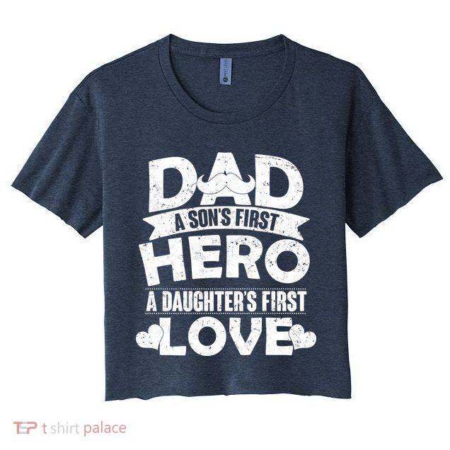 Dad Sons First Hero Daughter Fist Love Crop Top