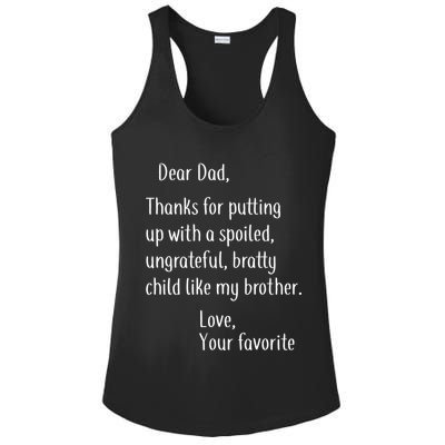 Dad Thanks For Putting Up With My Brother Ladies PosiCharge Competitor Racerback Tank