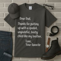 Dad Thanks For Putting Up With My Brother Tall T-Shirt