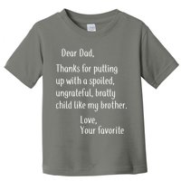 Dad Thanks For Putting Up With My Brother Toddler T-Shirt
