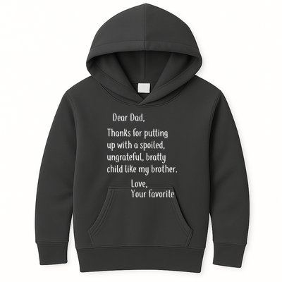 Dad Thanks For Putting Up With My Brother Kids Hoodie