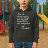 Dad Thanks For Putting Up With My Brother Kids Hoodie