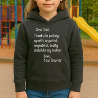 Dad Thanks For Putting Up With My Brother Kids Hoodie