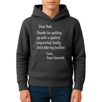 Dad Thanks For Putting Up With My Brother Kids Hoodie