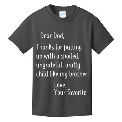 Dad Thanks For Putting Up With My Brother Kids T-Shirt