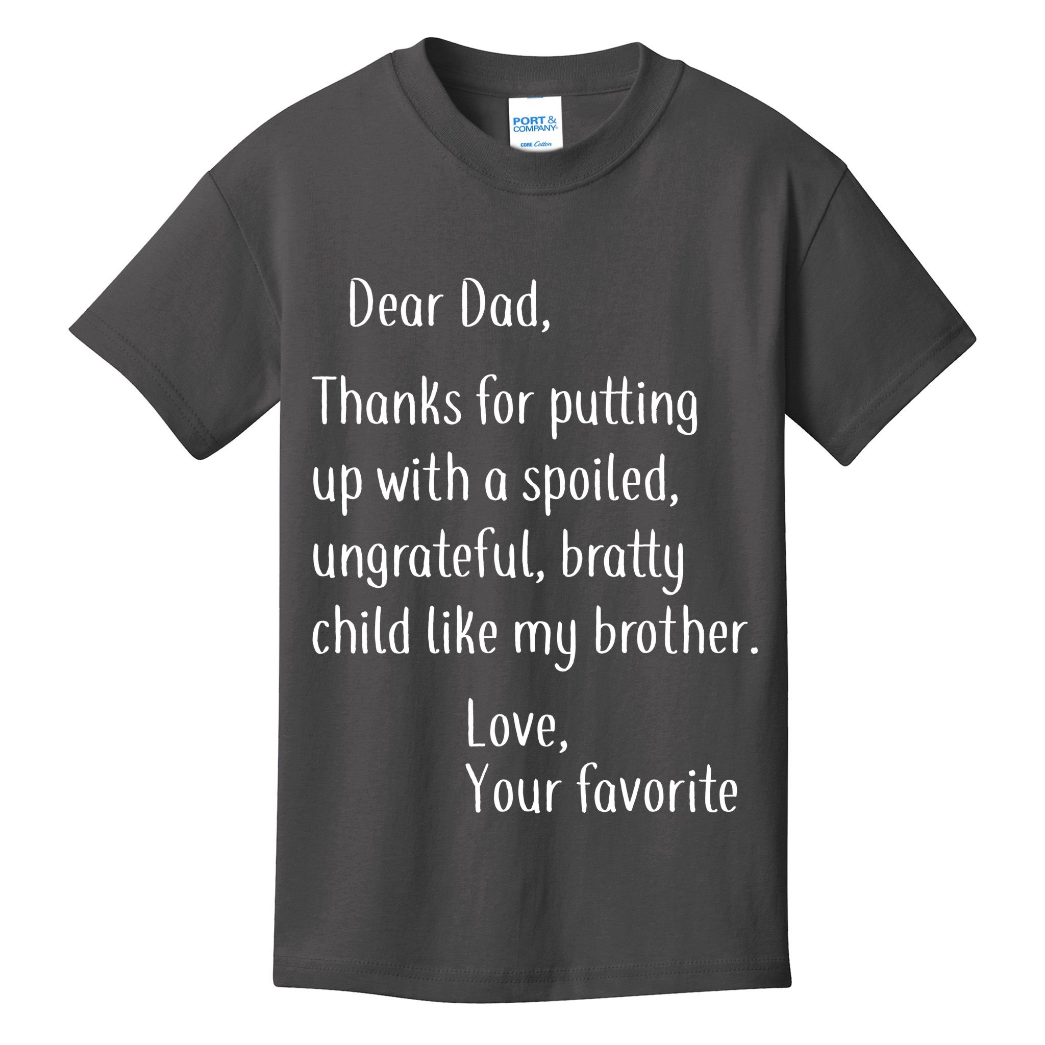 Dad Thanks For Putting Up With My Brother Kids T-Shirt