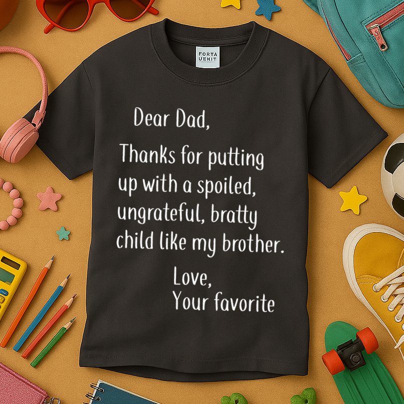 Dad Thanks For Putting Up With My Brother Kids T-Shirt