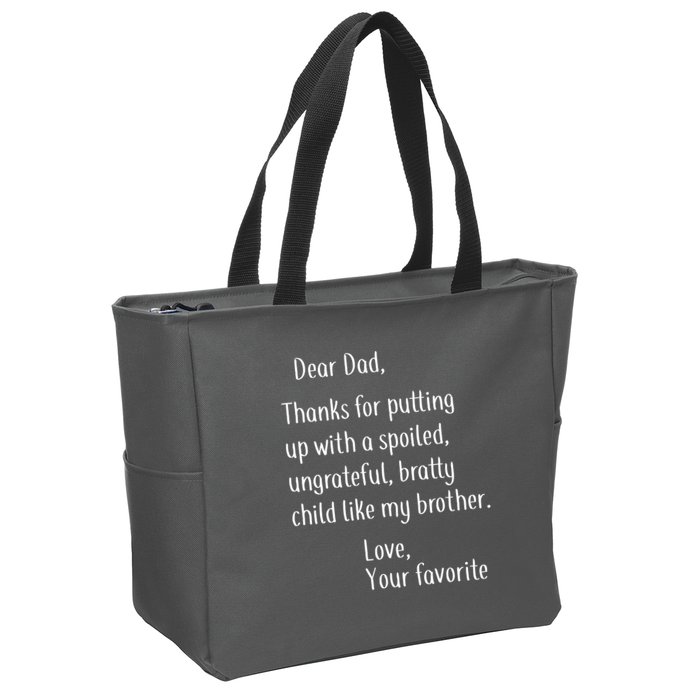 Dad Thanks For Putting Up With My Brother Zip Tote Bag