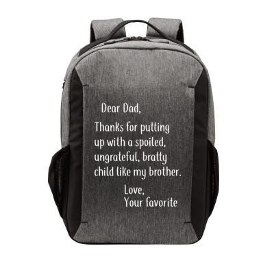 Dad Thanks For Putting Up With My Brother Vector Backpack