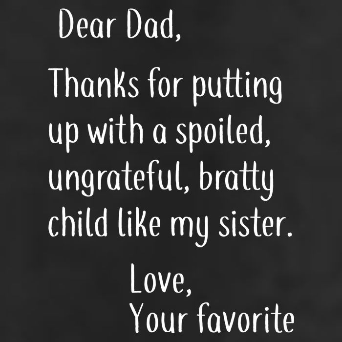 Dad Thanks For Putting Up With My Sister Garment-Dyed Fleece Hoodie