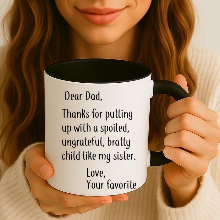 Dad Thanks For Putting Up With My Sister Mug