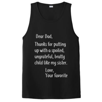 Dad Thanks For Putting Up With My Sister PosiCharge Competitor Tank