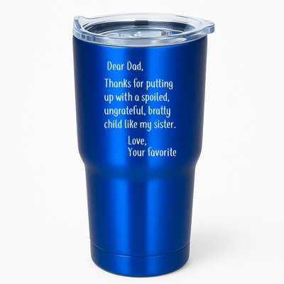 Dad Thanks For Putting Up With My Sister Tumbler