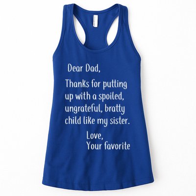 Dad Thanks For Putting Up With My Sister Womens Tank Top